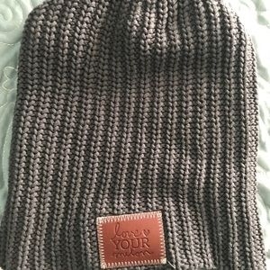 Love Your Melon dark gray beanie